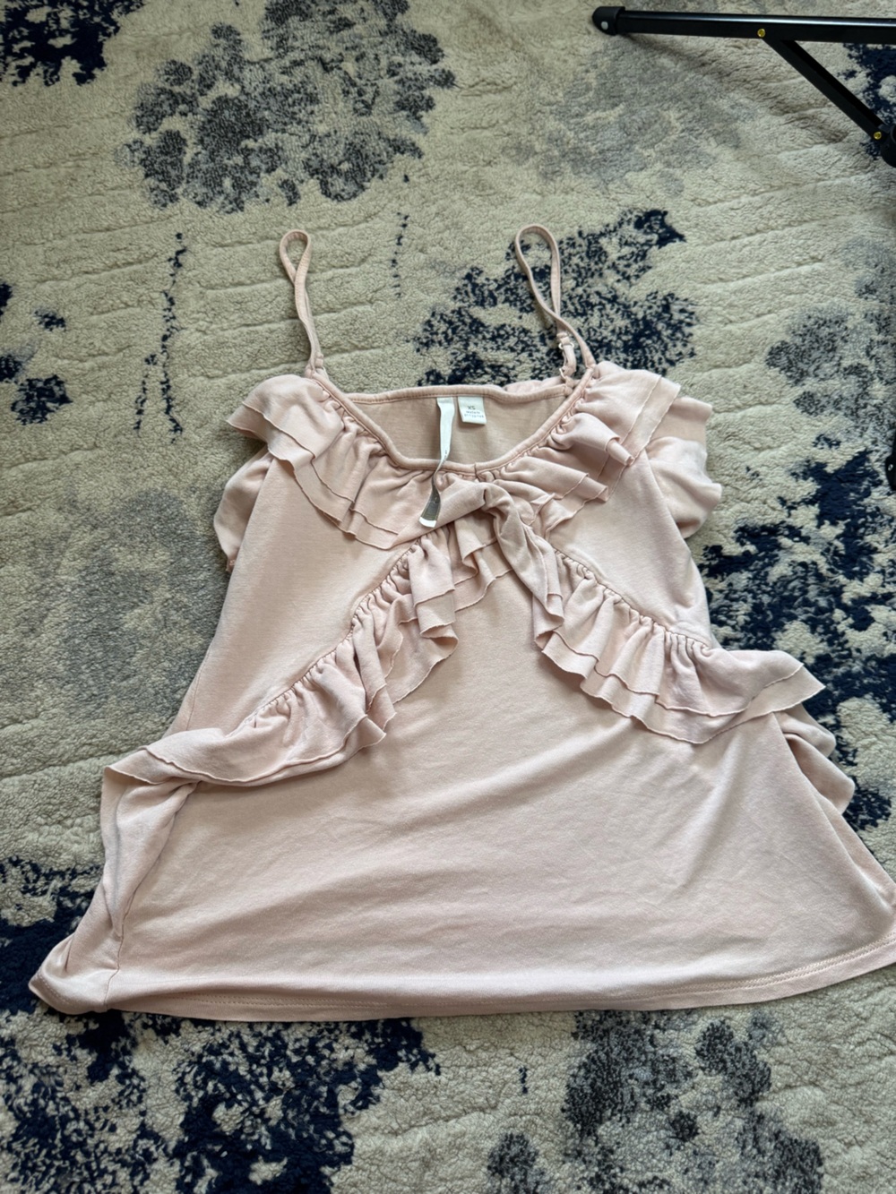 LC Lauren Conrad Blush Pink Ruffle Camisole Top